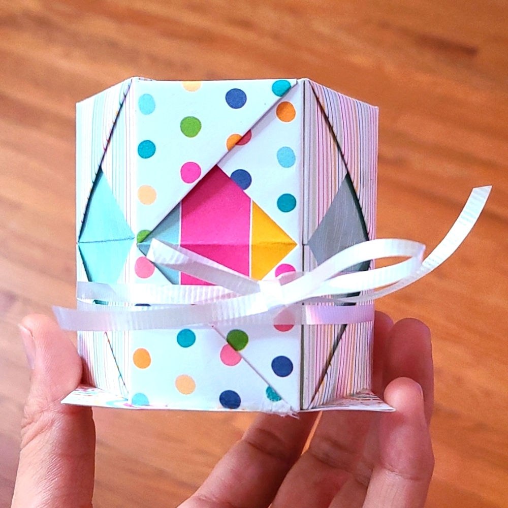 Handmade Origami Pencil Holder, Desk Organizer, Sunflower or Polka Dot